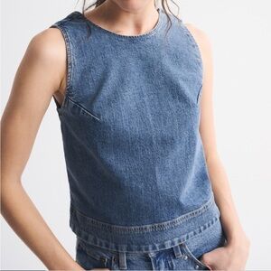 NWT! ABERCROMBIE AND FITCH DENIM SHELL TOP